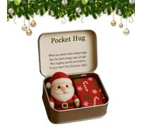 Générique Cadeau de câlin de Poche de Noël, décorations de poupée de Noël en Feutre Faites à la Main dans Une boîte, Un Petit câlin Que Vous Pouvez Transporter avec Une Carte sincère (#2)