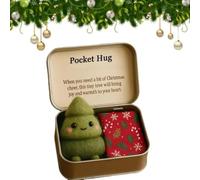Générique Cadeau de câlin de Poche de Noël, décorations de poupée de Noël en Feutre Faites à la Main dans Une boîte, Un Petit câlin Que Vous Pouvez Transporter avec Une Carte sincère (#1)