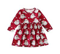 Générique Cadeau de Noël, BéBéS Filles Ma PremièRe Robe De NoëL Jupe pour Enfants Pull Noel Bebe Robe Noel Bebes | bébé Fille Mon 1er / 2e / 3e Anniversaire en Coton à Manches