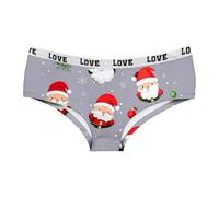 Générique Cadeau De Noël Casual Slips Femme Drôle Père Noël Imprimé Bikini Doux Renne Mignon String Drôle Sexy Chic Underwear Shorty Fête Cadeau Culottes De Noe
