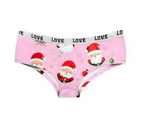 Générique Cadeau De Noël Casual Slips Femme Drôle Père Noël Imprimé Bikini Doux Renne Mignon String Drôle Sexy Chic Underwear Shorty Fête Cadeau Culottes De Noe