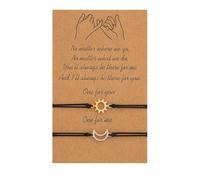 Générique Cadeau Quartz Bracelet Message Plusieurs Anneaux Bracelet corde réglable pour relation d'amitié petit petite cadeau Saint Valentin Mamie Homme Maman Ensembles Bijoux (C, One Size)