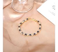 Générique Cadeau Quartz Bracelet Petite Acier Bijoux ChainDiamond Cut GemCrystal Bracelet Resizable Length Holidays Birthday For Women Jonc Mm Message Avec Bijoux (C, One Size)