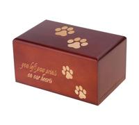 Générique Cadeaux commémoratifs pour Animaux de Compagnie Urnes pour Chiens avec de Patte pour Chien décédé Urne en Bois de sympathie pour Urnes funéraires pour Cendres Taille Moyenne