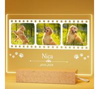 Générique Cadeaux Commémoratifs Souvenir Chien Décédé - pour des Amants d'animal Familier, Photo Commémorative Animal Domestique avec Lumière LED, Cadeaux De Perte d'animaux, Style4