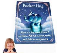 Générique Cadeaux de poche en forme d'animaux, mini-cadeaux en résine avec cartes de vœux, adorables jouets, carte souvenir inspirante pour un geste réconfortant, pour tous les âges (Éléphant)