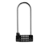 Générique Cadenas à Combinaison 5 Chiffres de U Grand Format, Verrouillage par Mot de Passe, Métal Robuste Noir, pour Poignées de Porte, Armoires et Sécurisation Intérieure