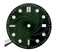 Générique Cadran de Montre 31 mm, Cadrans Lumineux Verts avec fenêtre Calendrier for Accessoires Mouvement ETA2836/2834/DG2813(Green)