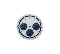 Générique Cadran de Montre à 3 Yeux 29.5mm/32.5mm, marqueurs Fins adaptés au chronographe VK63, Mouvement Quartz, boîtier Lume Vert, pièces Mod(A3 White Blue,32.5mm)