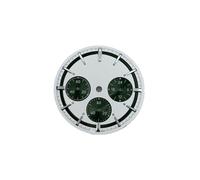Générique Cadran de Montre à 3 Yeux 29.5mm/32.5mm, marqueurs Fins adaptés au chronographe VK63, Mouvement Quartz, boîtier Lume Vert, pièces Mod(A4 White Green,29.5mm)