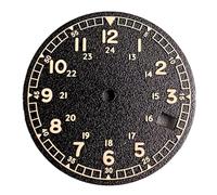 Générique Cadran de Montre Automatique for Hommes, Cadran NH35A, for NH35 NH36, Remplacement, Blanc, Noir, Saumon, fenêtre Date(Black dial-2-3.8H)