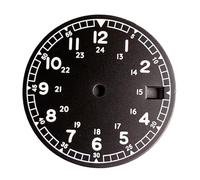 Générique Cadran de Montre Automatique for Hommes, Cadran NH35A, for NH35 NH36, Remplacement, Blanc, Noir, Saumon, fenêtre Date(Black dial-1-3H Date)