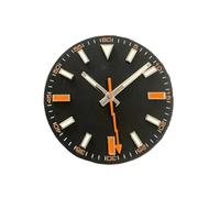 Générique Cadran de Montre avec Jeu d'aiguilles, 29mm, for Mouvement 8215/8200/ 8205/ 821A/ 2813/3804, Accessoires, Seconde Main éclair Orange(Black dial Set)