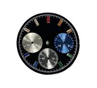 Générique Cadran de Montre chronographe Style VK63, 29.5mm, Mouvement à Quartz, pièces Mod universelles, Lume Verte créative, Anneau Compteur chronomètre(A5 Colorful White)