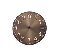 Générique Cadran de Montre NH35 28.5mm, Chiffres, Date 3 et Couronne .8, pièces, Visage(Brown)