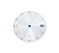 Générique Cadran de Montre NH35 28.5mm, Chiffres, Date 3 et Couronne .8, pièces, Visage(Silver B)