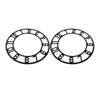 Générique Cadran Numérique Autocollants Muraux Miroir Acrylique 2 Pièces, Horloge Ronde à Chiffres Arabes pour Décoration Murale Salon et Hôtel, 20 CM