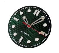 Générique Cadran ondulé 31mm, Aiguilles adaptées for NH35A ETA 2824 PT5000 ST21308215 821A DG2813 3804, Cadran Lumineux de Date Mouvement(F Green,Miyota8215 DG2813)