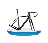 Générique Cadre de Frein à Disque en Gravier Carbone T1100, routage câbles Interne, Pneu Max 700C x 45C, Compatible avec Les vélos Cyclocross Route(Glossy,54cm with Handlebar)