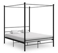 Générique Cadre de lit à baldaquin sans Matelas Noir 160x200 cm métal,Meubles, Lits & Accessoires, Lits & Cadres de lit,325063
