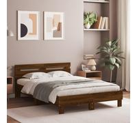 Générique Cadre de lit avec LED sans Matelas chêne Marron 120x190 cm,Meubles, Lits & Accessoires, Lits & Cadres de lit,3207580