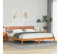 Générique Cadre de lit avec tête de lit Marron Bois de pin,Meubles, Lits & Accessoires, Lits & Cadres de lit, Marron (Poids 27.3KG)