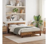 Générique Cadre de lit en Bois Bois récupéré 140 x 190 cm Convertible,Lits & Cadres de lit,34.9KG-3333951