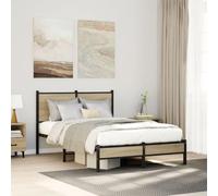 Générique Cadre de lit en métal sans Matelas chêne Sonoma 120x190 cm,Meubles,Lits & Accessoires,Lits & Cadres de lit,Brun,25 KG,4007865
