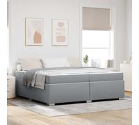 Générique Cadre de lit Gris Clair 200 x 200 cm Tissu,Meubles,Lits & Accessoires,Lits & Cadres de lit-3399208