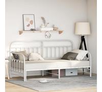 Générique Cadre de lit Jour avec lit gigogne Blanc 90x200 cm Acier,Meubles,Lits & Accessoires,Lits & Cadres de lit,Blanc,27.78 KG,42002652