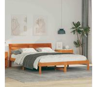 Générique Cadre de lit Marron Cire 140 x 200 cm Bois Massif en pin,Meubles, Lits & Accessoires, Lits & Cadres de lit, Marron (Poids 25.8KG)