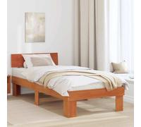 Générique Cadre de lit Marron Cire 90 x 200 cm Bois Massif en pin,Meubles, Lits & Accessoires, Lits & Cadres de lit, Marron (Poids 16.6KG)