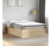 Générique Cadre de lit sans Matelas chêne Sonoma 120x190 cm Meubles Lits & Accessoires Lits & Cadres de lit (Poids 47KG)