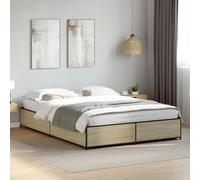 Générique Cadre de lit sans Matelas chêne Sonoma 140x200 cm,Meubles, Lits & Accessoires, Lits & Cadres de lit, Brun (Poids 39.06KG)-9843