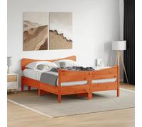Générique Cadre de lit sans Matelas Cire Marron 150x200cm Bois pin Massif,Meubles, Lits & Accessoires, Lits & Cadres de lit, Brun (Poids 38.01KG)