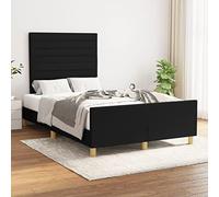 Générique Cadre de lit sans Matelas Noir 120x190 cm Tissu,Meubles, Lits & Accessoires, Lits & Cadres de lit, Noir (Poids 33.25KG)