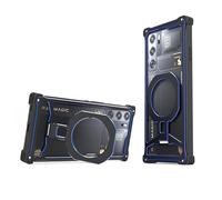 Générique Cadre de Pare-Chocs en métal for Nubia RedMagic 10 Pro +, Coque de Protection, Support magnétique intégré(Black Blue,Redmagic 10Pro)