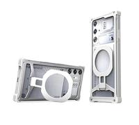 Générique Cadre de Pare-Chocs en métal for Nubia RedMagic 10S Pro + Coque de Protection Support magnétique intégré(Argent,Redmagic 10SPro)