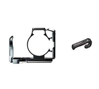 Générique Cadre de Protection de Cage de Lapin en métal, Compatible avec Canon R7, Support de stabilisateur d'extension Fixe à dégagement Rapide à 2 Points(Kit2 Black-Handle)