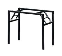 Générique Cadre de Table Pliante en Acier, Pied de Support pour Meubles D'intérieur, Pied Rechange pour Table À Manger Portable Pique-Nique en Camping, sans Assemblage(Black,85x39x80cm)