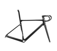 Générique Cadre de vélo en Fibre Carbone avec câbles internes, Cadre d'escalade, Cyclocross, Route à Freins Disque(Black 01)