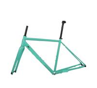 Générique Cadre de vélo Route Gravel 700C à axe cylindrique, en Alliage d'aluminium, Fourche Avant Fibre Carbone 12x100(Bianchi,56cm(above185cm))