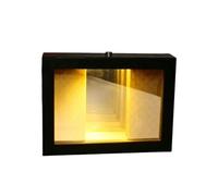 Générique Cadre Décoratif de Bureau | Décoration De Table Lumineuse À Miroir Abyssal 3D | Art du Cadre Décoration Bureau | pour Chambre Salon Étagère Chevet Idée Cadeau