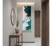 Générique Cadre Decoration Murale Abstrait Fluide Grande Impression Sur Toile Moderne Flots Image Sur Toile Contemporain Océan Salon Chambre Poster Mural Prêt Accrocher 50x150 cm