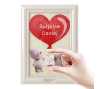 Générique Cadre Distributeur de Bonbons,Ours De Noël Machine À Boules De Gomme Pratique | Cadre Photo Animal Ornements De Décoration - pour Noix Dessert Snack Fête d'Anniversaire Table Salon Cuisine