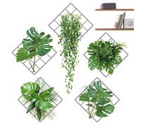 Générique Cadre mural végétal artificiel,Art de décalque de mur de artificielles | Décoration murale végétale pour chambres d', arrière-plans de canapé, salons, chambres à coucher