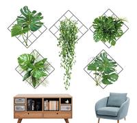 Générique Cadre mural végétal artificiel | Art de décalque de mur de artificielles - Mini fausses pour chambres d', arrière-plans de canapé, salons, chambres à coucher