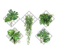 Générique Cadre mural végétal artificiel | Grille 3D Vertes Décor Art,Jardinières murales pour chambres d', arrière-plans de canapé, salons, chambres à coucher