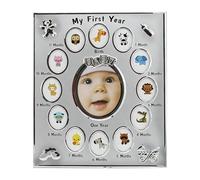 Générique Cadre photo de première année - d'aluminium à mémoire esthétique, affichage commémoratif de ma première année, cadre photo pour bébé 12 mois, jalon pour bébé, décoration crèche familia