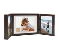 Générique Cadre Photo dépliable Marron foncé 22x15 cm+2X(10x15 cm) Maison & Jardin Décorations Cadres Photo (Poids 0.73KG)